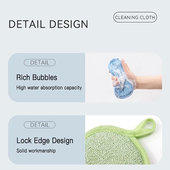 Dish Sponge Kitchen Sponges, Scrub Sponges, Double Sided Cleaning, Non Scratch - Image 7