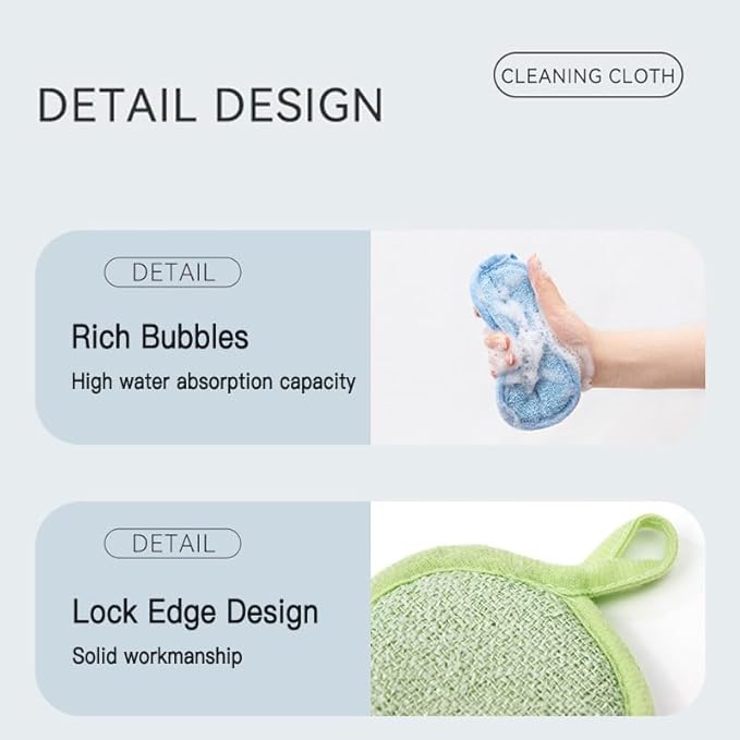 Dish Sponge Kitchen Sponges, Scrub Sponges, Double Sided Cleaning, Non Scratch - Image 6