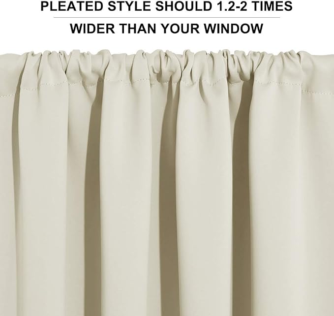 RYB HOME Short Curtains for Living Room Blackout Portable Blinds Shades for - Image 6
