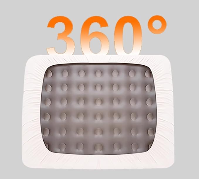 Air Mattress Sheets - 2 Pieces Set - Suitable for Inflatable mattresses 18 inches deep - can be inflated Without disassembly, Convenient, Sturdy, Easy to use air Bed Sheet (White, Twin)