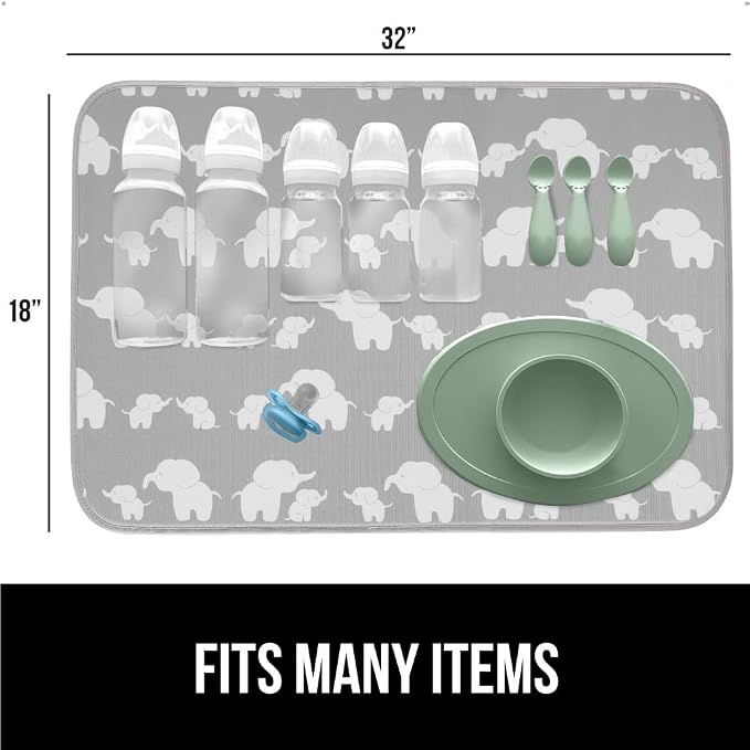 GORILLA GRIP Ultra Water Absorbent Microfiber Dish Drying Mat, Quick Dry Thick - Image 6