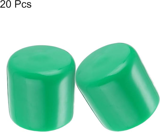 uxcell 20pcs Rubber End Caps 33mm ID Vinyl PVC Round Tube Bolt Cap Cover Screw - Image 2