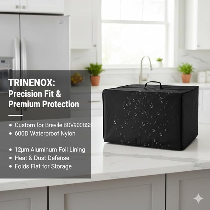 Heat-Resistant Dust Proof Waterproof Oven Cover Compatible with Breville BOV900BSS Smart Oven Air Fryer Pro 1:1 Fit for Farberware 1.1 CuFt Microwaves