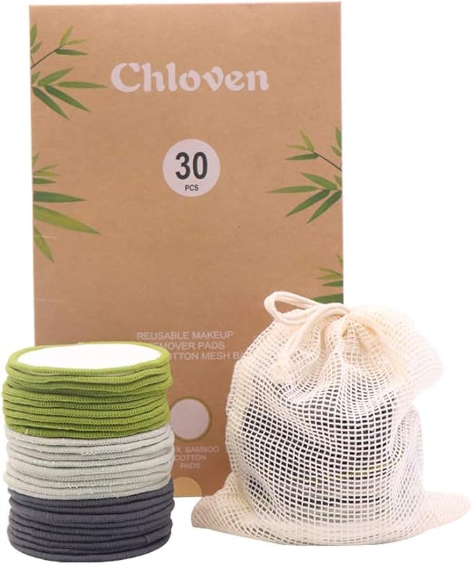 Chloven 30 Pack Reusable Makeup Remover Pads by ChlovenUS
