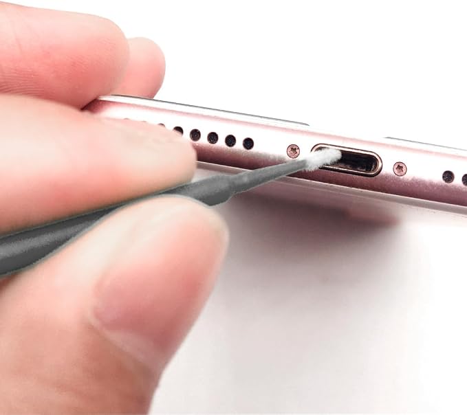 100 Pack Phone Charge Port Cleaning Tool kit, Bendable Mini Soft Round Brushes - Image 5