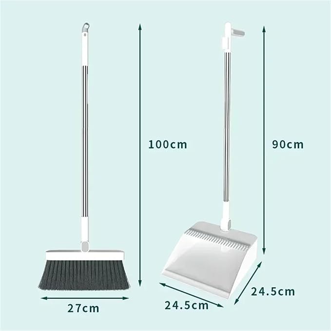 2PCS/Set Broom and Scoop Set Folding Dustpan High-end Bathroom Water Wiper to - Image 5