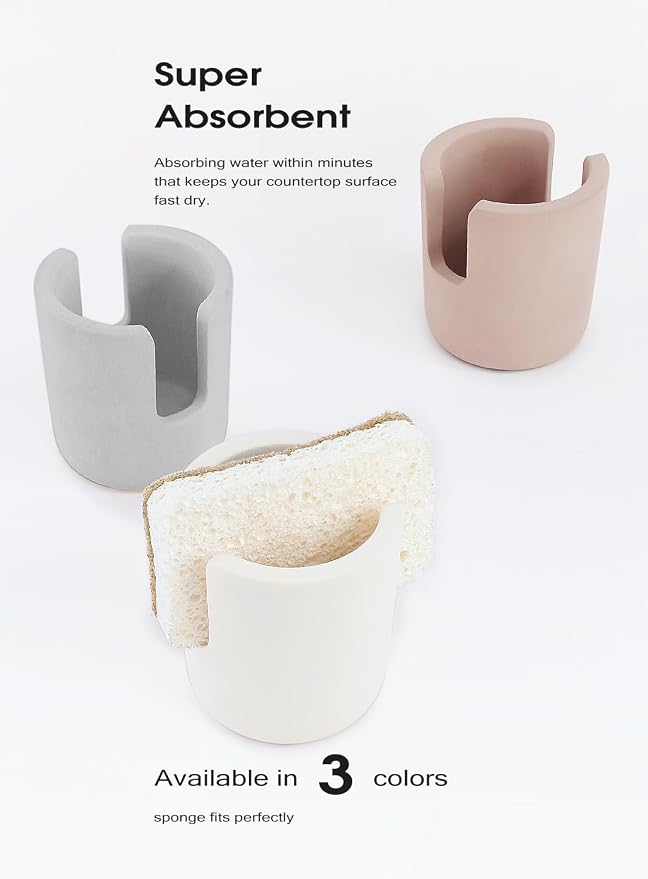 Diatomite Sponge Holder, Dish Sponge Stand - Image 6