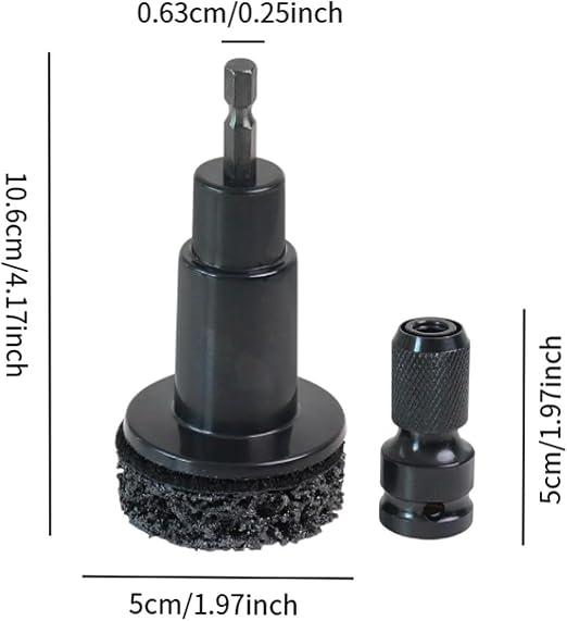 Inner Rim Cleaner & Wheel Hub Rust Removal Tool, Drill Attachment - Image 2