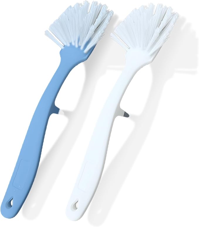 Dish Brush with Handle – 2 Pack by ShapeyourBody