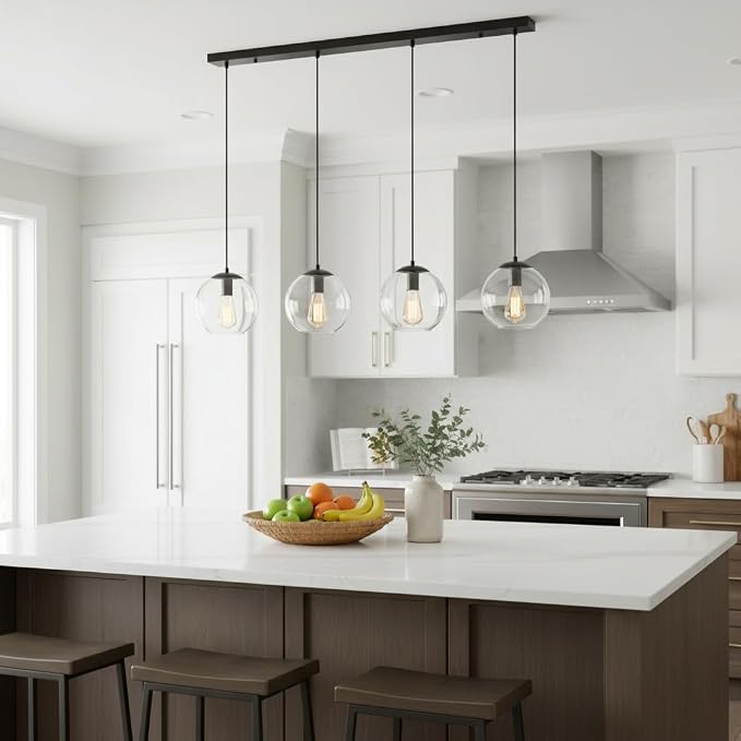 Globe Pendant Light, Modern Hanging Lighting Fixture, Classic Cluster Chandelier - Image 9
