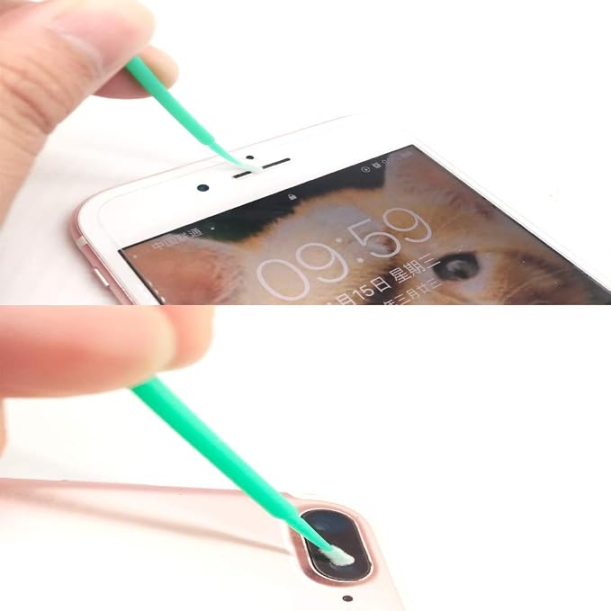 100 Pack Phone Charge Port Cleaning Tool kit, Bendable Mini Soft Round Brushes - Image 7