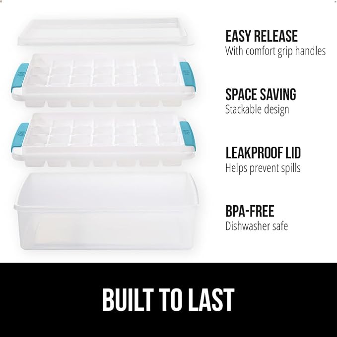 GORILLA GRIP Stackable Ice Cube Tray and Bin Set - Image 2