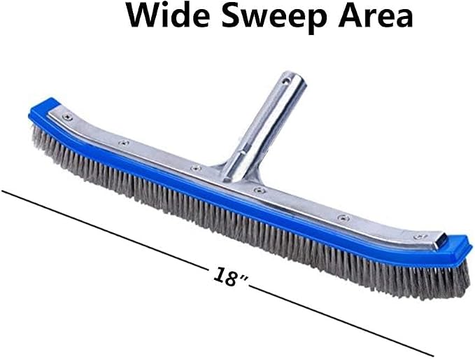 Swimming Pool Brush for Cleaning Pool Walls, Tiles & Floors, Heavy Duty 18" - Image 5
