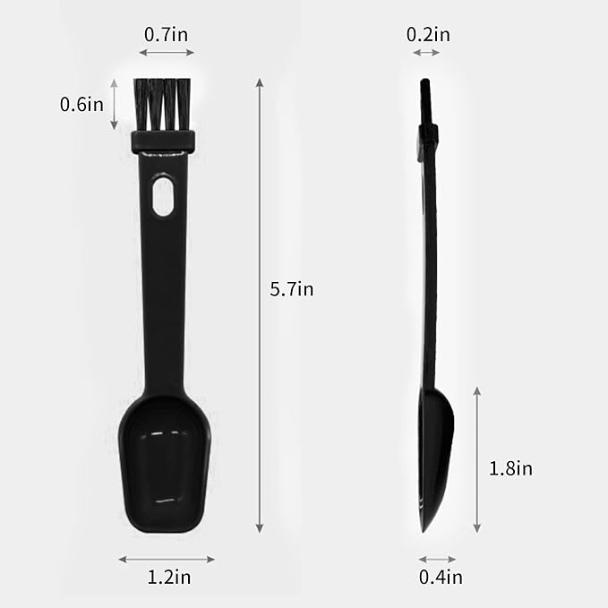 Coffee Spoon with Espresso Grinder Brush 4 PCS 2 in 1 Brush - Image 6