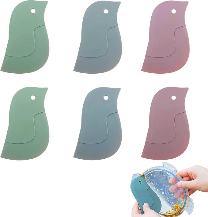 6 PACK Multifunctional Penguin Shape Silicone Scraper Soft Kitchen Cleaner by Auswalar