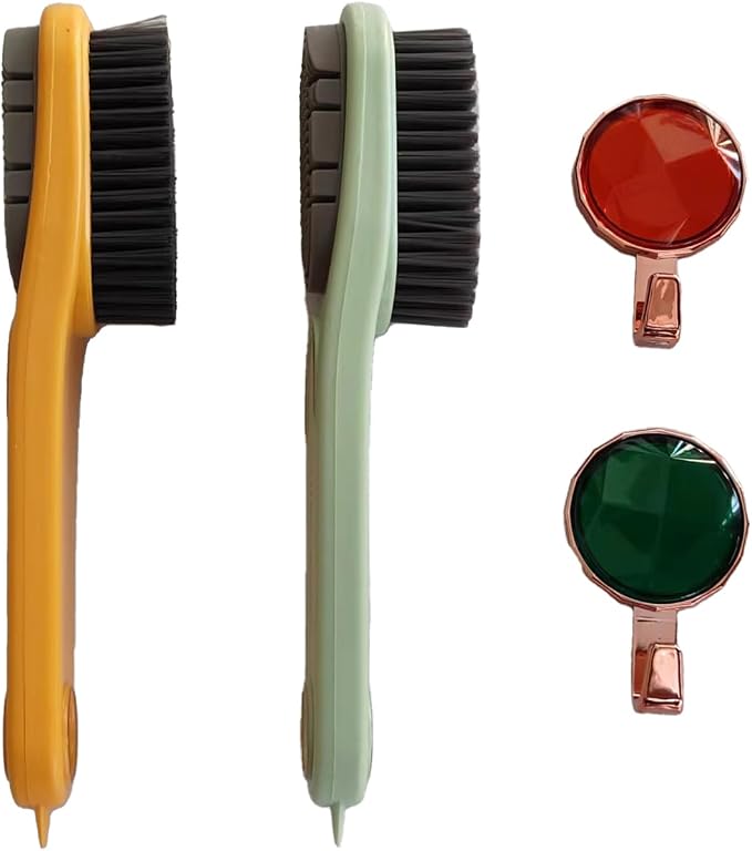 2pcs Long Handle Multifunctional Double-Sided Shoe Brush, no Damage to Shoes by RPS-IND