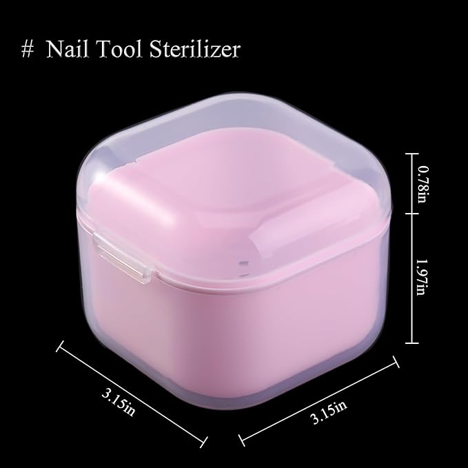 1Pcs Nail Tool Sterilizer, Nail Drill Bits Cleaning Box Disinfection Container - Image 2