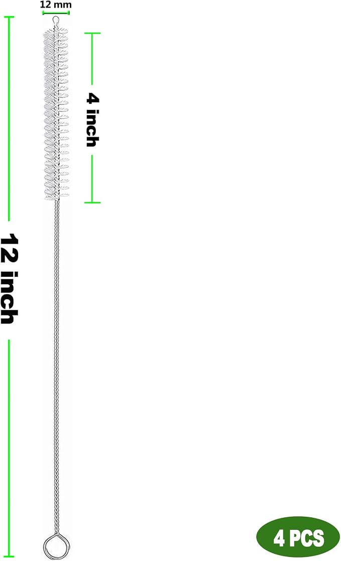 Straw Cleaner Brush Extra Long 12 Inch，Straw Brush Cleaner Stainless Steel - Image 2