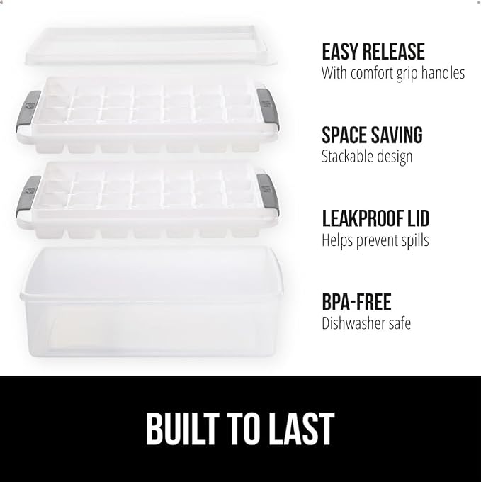 GORILLA GRIP Stackable Ice Cube Tray and Bucket Set - Image 2