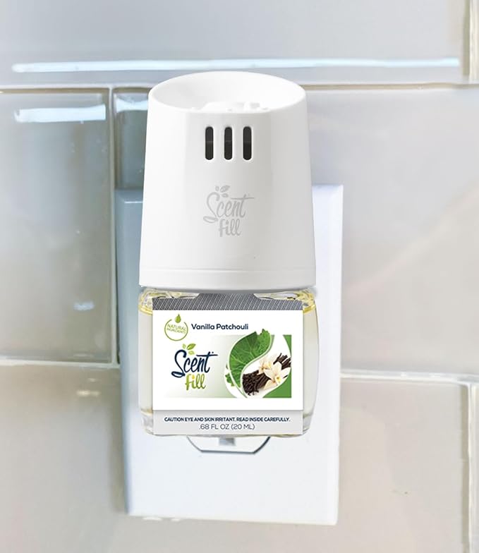 Scent Fill Vanilla Patchouli Plug in Air Freshener, 4 Scented Oil Refills - Image 2