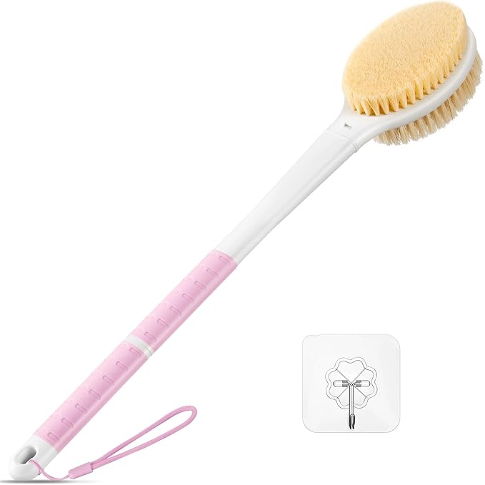 Back Scrubber Body Shower Brush: Anti Slip Long Handle Bath Brush by Rafow