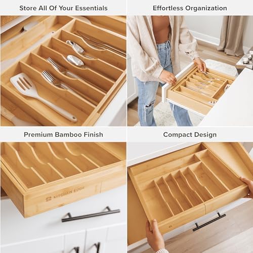 KitchenEdge Premium Silverware, Flatware and Utensil Organizer - Image 6