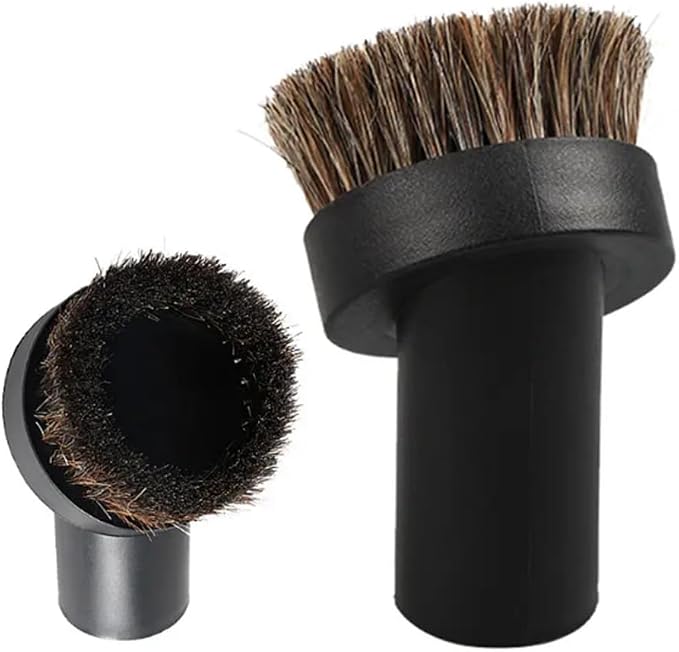 2PCS Black Round Vacuum Brush 1.25" Horse Hair Dust Brush 1 1/4" Vacuum Cleaner - Image 8