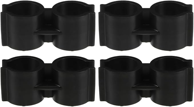VOSAREA 4PCS Double Pipe Clamp Plastic Top Pole Clips Holder by VOSAREA