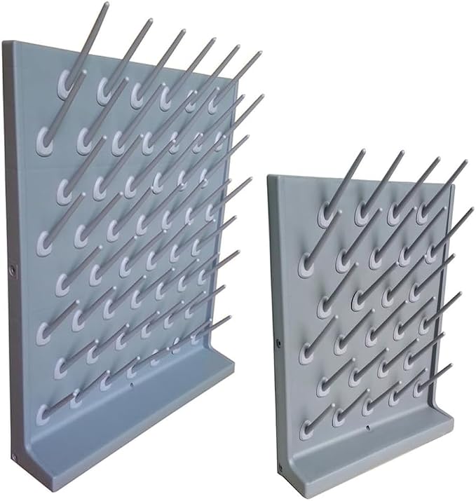 2 Pcs Laboratory Drying Rack, 27 Pegs Lab Supply Pegboard Bench-top/Wall-Mount by Unknown