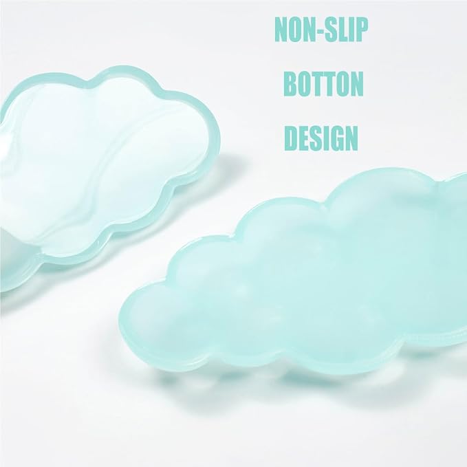 Gel Keyboard and Mouse Wrist Rest Set – Clear Cloud Wrist Rest - Image 4