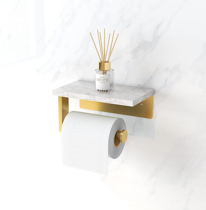 Brushed Gold Toilet Paper Holder - Image 6