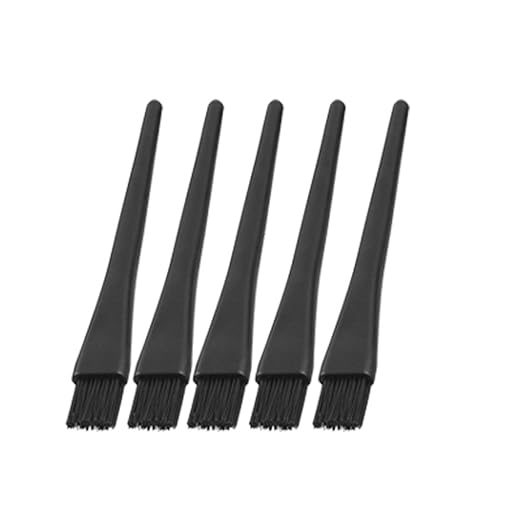 uxcell 5 Pcs 1.5 x 0.5cm Black Plastic Round Handle Anti Static ESD Brush by uxcell