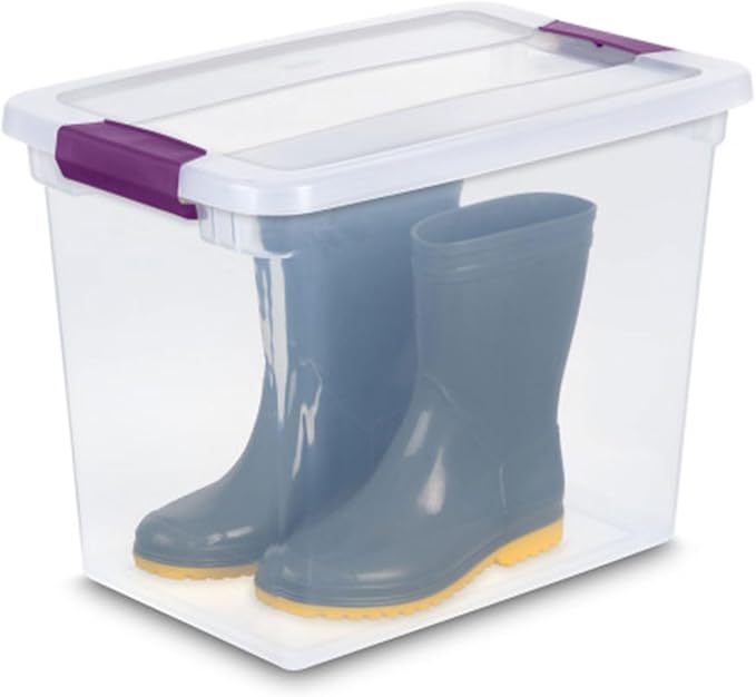 Sterilite 18-Pack ClearView Latch Box, Stackable Storage Organizer Bins - Image 6