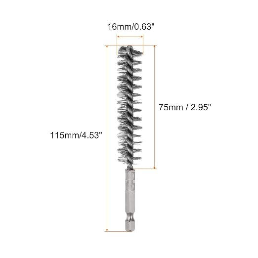 HARFINGTON 5Pcs Bore Brush Stainless Steel 16mm Dia Cleaning Twisted Wire Brush - Image 2