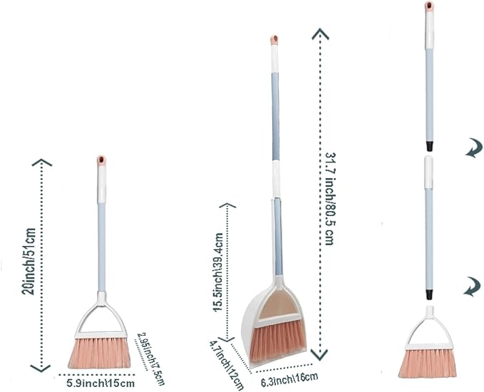 Mini Broom with Dustpan for Kids, Little Housekeeping Helper Set - Image 3