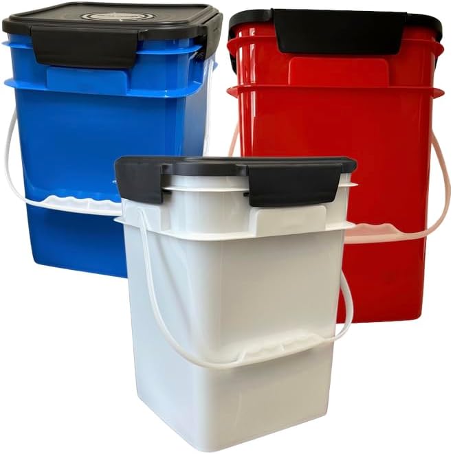 House Naturals 4 Gallon Square Food Grade Bucket Pail by House+Naturals
