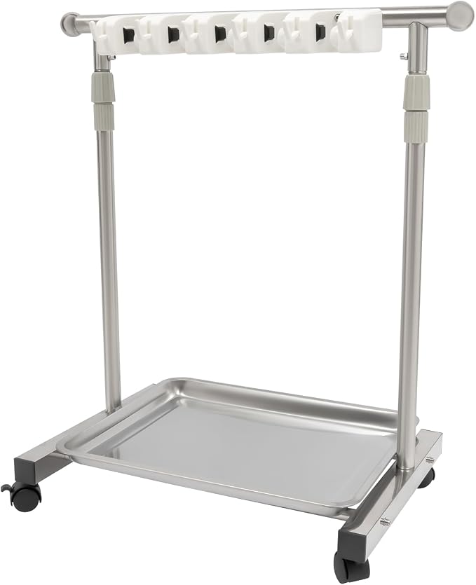 Broom Holder, Broom Rack Mop Rack Stand Cart, Stainless Steel Movable Floor - Image 9