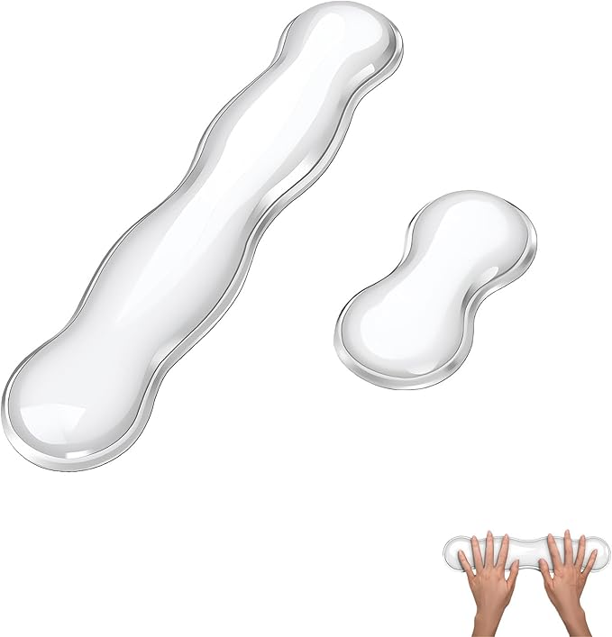 Silicone Gel Keyboard and Mouse Wrist Rest Set, Ergonomic Cool Non-Slip Pad by Unknown