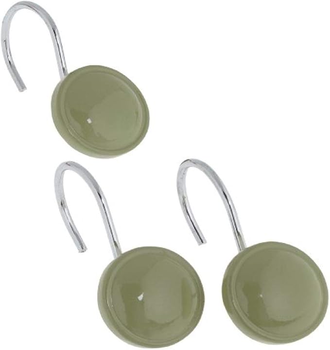 Carnation PHP-COL/42 Color Rounds Resin Shower Curtain Hooks by TwoFishHomeFashionLLC