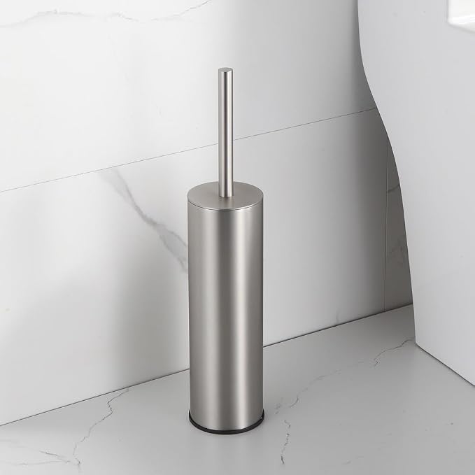 Toilet Brush and Holder Set Brushed Nickel Stainless Steel, 304 Heavy Duty - Image 3