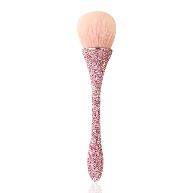 WOKOTO 1pcs Pink Shiny Rhinestone Nail Art Dust Brushes by WOKOTO