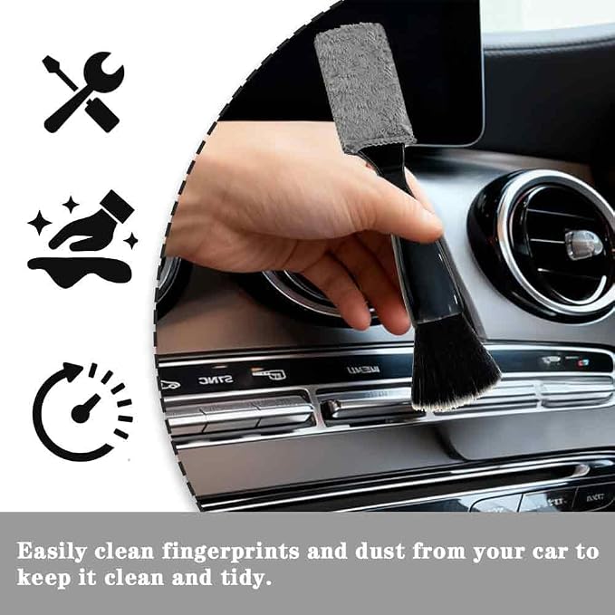 Double-Headed Car Cleaning Brush, Car Detailing Brush - Image 5