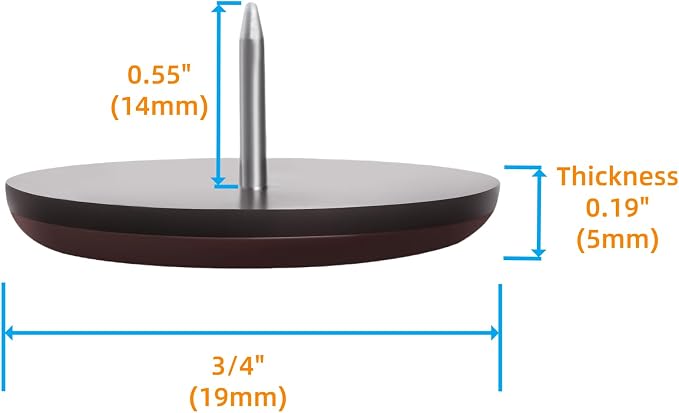 3/4“ Nail on Furniture Sliders - Image 2