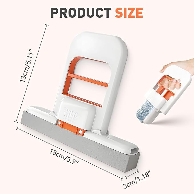 Mini Foldable Desktop Mop, Wet and Dry Portable Cleaning Sponge Mop, Self - Image 7