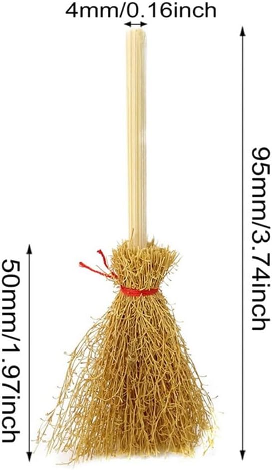 Mini Broom Rope Wizard Broom Halloween Decorative Accessory Hangings Decorations - Image 5