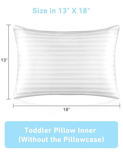 Toddler Pillow,13 x 18 Kid Pillows for Sleeping,Machine Washable Kids Pillow, Perfect for Travel,Toddlers Cot(Not Included Pillowcase)
