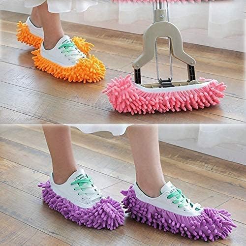 5 Pairs Multi-Function Dust Duster Mop Slippers Shoes Cover, Soft Washable - Image 4