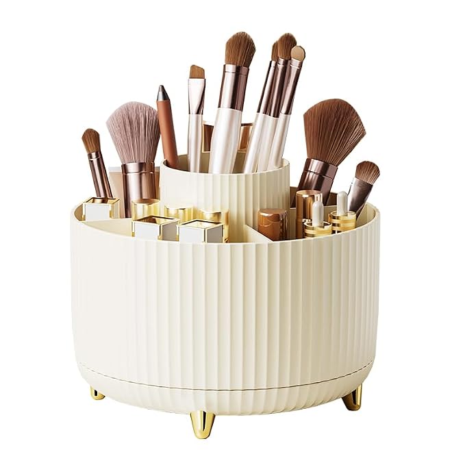 Diesisa Makeup Brush Holder Organizer, 360° Rotating Makeup Brush Organizer - Image 8