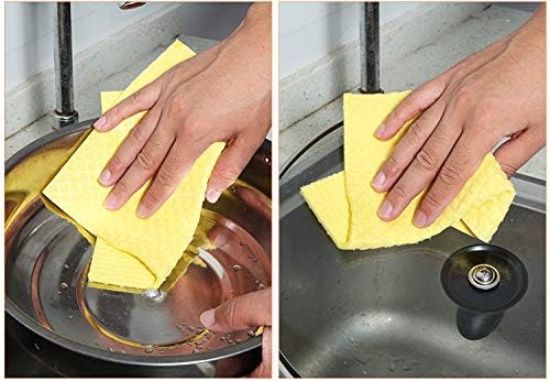 Reusable Cleaning Cellulose Sponge Cloths Absorbent Wipes Clean Kitchen Car - Image 5