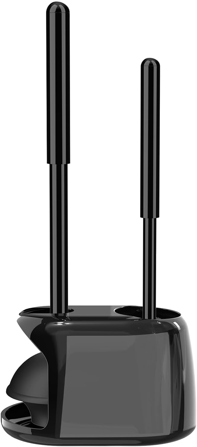 SetSail Toilet Brush and Plunger Set, Semi-Hidden Toilet Plungers Heavy Duty by SetSail